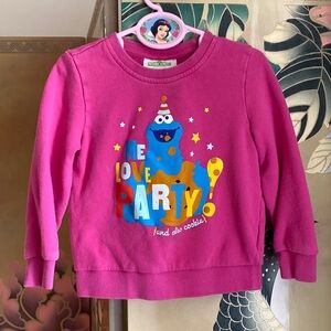 Sesame Street Cookie Monster crewneck sweater sz 4/5